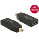 Delock ADA Delock 65583 miniDisplayport 1.2 dugós csatl. - HDMI csatlakozóhüvely 4K passzív - Fekete