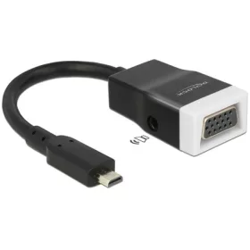   Delock ADA Delock 65589 HDMI-micro D dugó - VGA hüvely audióval adapter