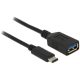 Delock ADA Delock 65634 USB3.1 Type-C apa > USB3.1 Type-A anya USB adapter kábel - 0,15m