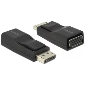   Delock ADA Delock 65653 DisplayPort 1.2 dugós csatl. > VGA csatl. hüvely adapter - Fekete