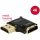 Delock ADA Delock 65660 HDMI-A anya > HDMI-A apa High Speed HDMI Ethernettel 4K 90° balra elforgatott adapter - Fekete