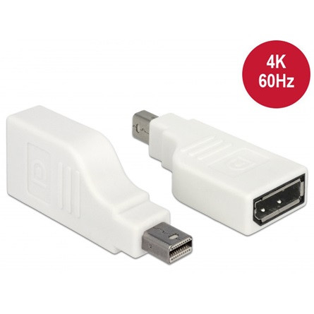 Delock Mini- DisplayPort 1.2 -> Displayport 1.2 M/F adapter fehér