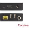Delock HDMI KVM hosszabbító készlet Cat.6 kábelen keresztül 4K 60 Hz 70 m