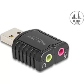   Delock Külső USB hangkártya 24 bit / 96 kHz Plug & Play mód Windows, MAC, Linux, Chrome operációs rendszerekhez