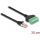 Delock RJ45 CAT6 UTP -> Terminal block 8pin M/F adatkábel 0.3m fekete