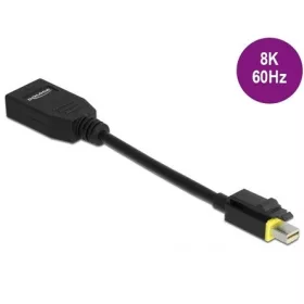   Delock Mini DisplayPort 1.4 -> DisplayPort 1.4 M/F adapter 0.15m fekete