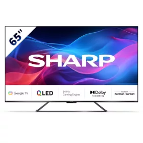   SHARP 65GR8265E 65"/164cm 4K UHD QLED Google TV Harman/Kardon hangszórókkal, 144 Hz, 3840x2160, 4xHDMI/2xUSB