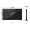 SHARP 65HP5265E 65"/164cm 4K Ultra HD QLED Google TV, 3840x2160, 4xHDMI/2xUSB