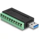 Delock USB-A 3.2 Gen1 -> Terminal block 10pin M/F adapter fekete