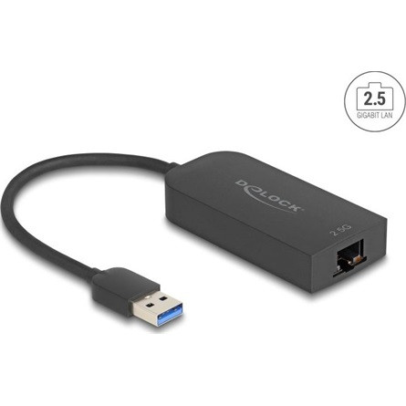 Delock A-típusú USB adapter   2,5 Gigabit LAN
