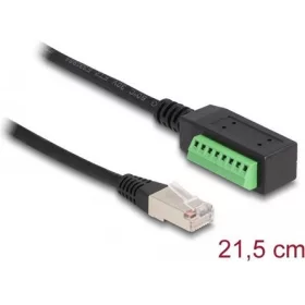   Delock RJ45 CAT5e UTP -> Terminal block 8pin M/F adapter 0.21m fekete