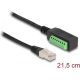 Delock RJ45 CAT5e UTP -> Terminal block 8pin M/F adapter 0.21m fekete