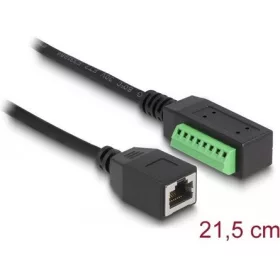   Delock RJ45 CAT5e UTP -> Terminal block 8pin F/F adapter 0.21m fekete