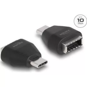   Delock USB-C 3.2 Gen2 -> USB-A 3.2 Gen1 Key A 20pin M/F adapter fekete