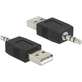   Delock USB-A 2.0 -> Jack stereo 3,5mm (3pin) M/M adapter fekete iPod