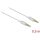 Delock Jack stereo 3,5mm (4pin) -> Jack stereo 3,5mm (4pin) M/M audio kábel 0.5m fehér Ultra Slim