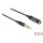 Delock Jack stereo 3,5mm (4pin) -> Jack stereo 3,5mm (4pin) M/F audio kábel hosszabbító 0.5m fekete ultra slim