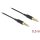 Delock Jack stereo 3,5mm (4pin) -> Jack stereo 3,5mm (4pin) M/M audio kábel 0.5m fekete Ultra Slim