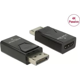 Delock DisplayPort 1.2 -> HDMI 1.4 M/F adapter fekete
