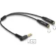 Delock Hangmegosztó sztereo jack apa 3,5 mm - 2 x sztereo jack anya 3,5 mm 4-tűs hajlított