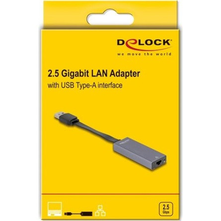 Delock Realtek RTL8156B 2,5Gb/s USB3.0 A RJ45 hálózati adapter