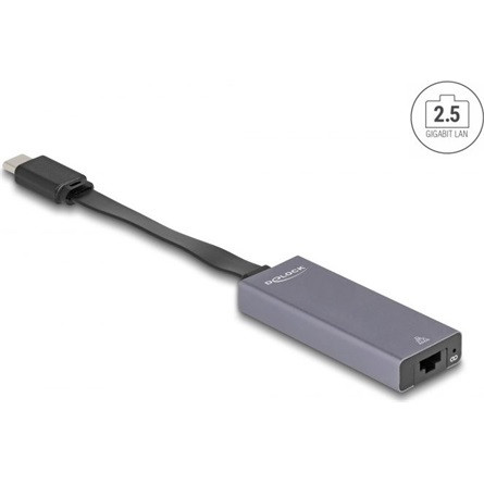 Delock Realtek RTL8156B 2,5Gb/s USB-C RJ45 hálózati adapter