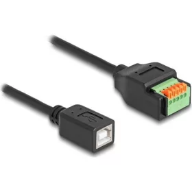   Delock USB-B 2.0 -> Terminal block 5pin F/F adapter 0.15m fekete