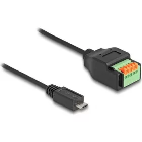   Delock USB-B 2.0 micro -> Terminal block 5pin M/F adatkábel 0.15m fekete