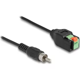   Delock RCA -> Terminal block 2pin M/F adatkábel 0.15m fekete