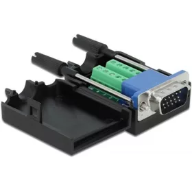   Delock VGA -> Terminal block 10pin M/F csatlakozó dugó fekete