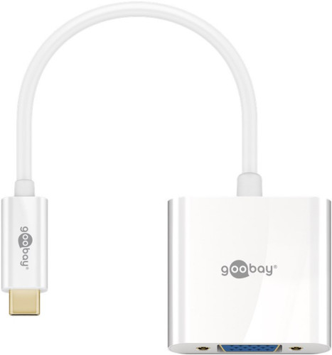 Goobay USB Type-C apa - VGA anya átalakító, fehér