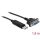 Delock USB-A 2.0 -> Serial RS-232 DB9 M/F adatkábel 1.8m fekete