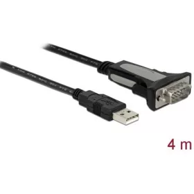   Delock USB-A 2.0 -> Serial RS-232 DB9 M/M adatkábel 4m fekete