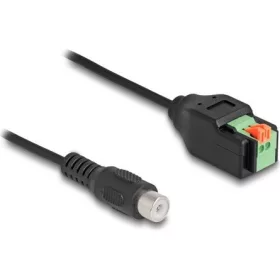   Delock RCA -> Terminal block 2pin F/F adatkábel 0.15m fekete