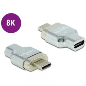   Delock Magnetic  USB-C / Thunderbolt -> USB-C M/F adapter fém DP Alt Mode