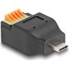 Delock USB-C -> Terminal block 5pin M/F adapter fekete