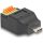 Delock USB-C -> Terminal block 5pin M/F adapter fekete