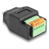 Delock USB-C -> Terminal block 5pin M/F adapter fekete
