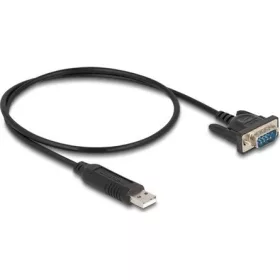   Delock USB-A 2.0 -> Serial RS-232 DB9 M/M adatkábel 0.5m fekete