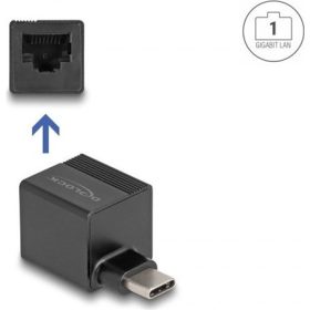   Delock Realtek RTL8153B 1Gb/s USB-C RJ45 hálózati adapter mini