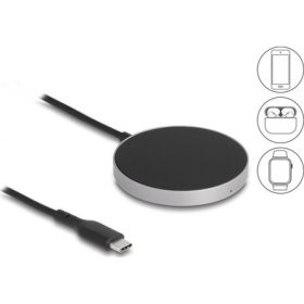   Delock Vezetéknélküli töltő 5 W / 7,5 W / 10 W / 15 W - induktív töltő felület