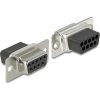 Delock D-Sub 9pin -> RJ50 F/F adapter szürke