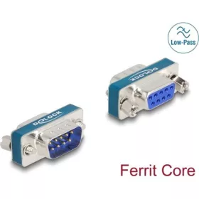   Delock RF/EMI interferencia elnyomó szűrő D-Sub 9 tűs apa   anya aluláteresztő induktívval