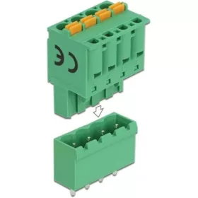   Delock 4 tűs, 5,08 mm-es függőleges terminal block csatlakozó készlet