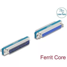   Delock RF/EMI interferencia elnyomó szűrő D-Sub 37 tűs apa   anya aluláteresztő induktívval