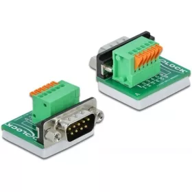 Delock D-Sub 9pin -> Terminal block 6pin M/F adapter
