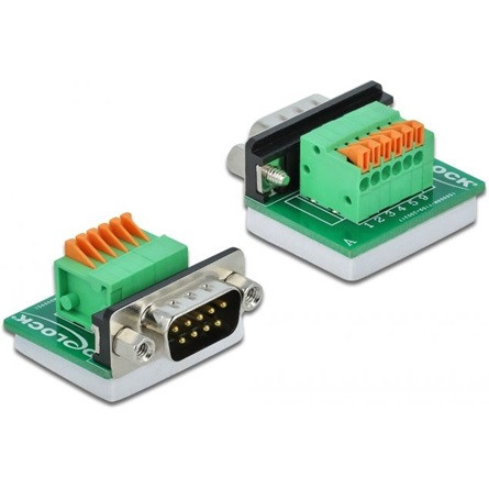 Delock D-Sub 9pin -> Terminal block 6pin M/F adapter