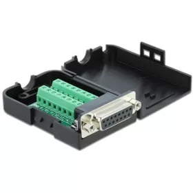  Delock D-Sub 15pin -> Terminal block 16pin F/F adapter fekete házzal