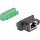 Delock RJ45 anya - Terminal Block Adapter beszereléshez 8 tűs 2-részes