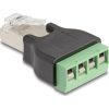 Delock RJ45 apa - Terminal Block Adapter 4 tűs